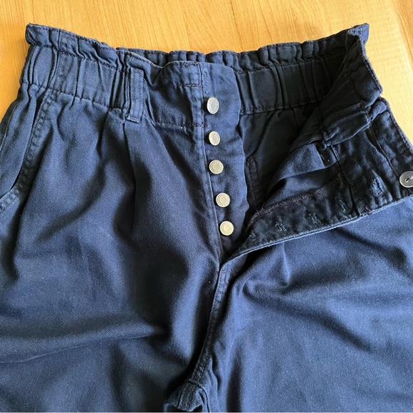 Time and Tru Navy Blue High Waisted Straight Leg Pants 12 - Picture 3 of 6